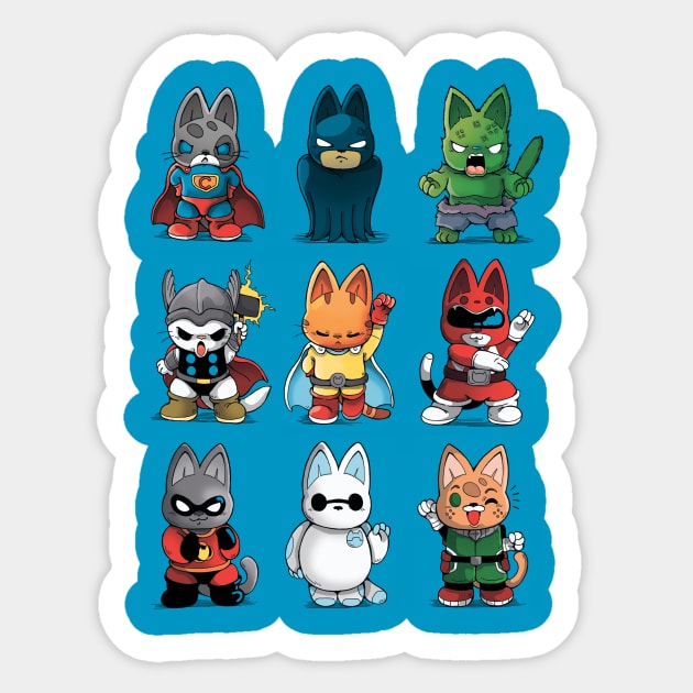 Hero Kittens Sticker by Vallina84